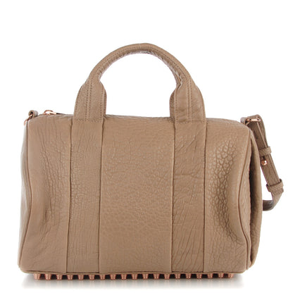 Alexander Wang Pebbled Lambskin Rocco Latte Rose Gold Hardware 1 of 8