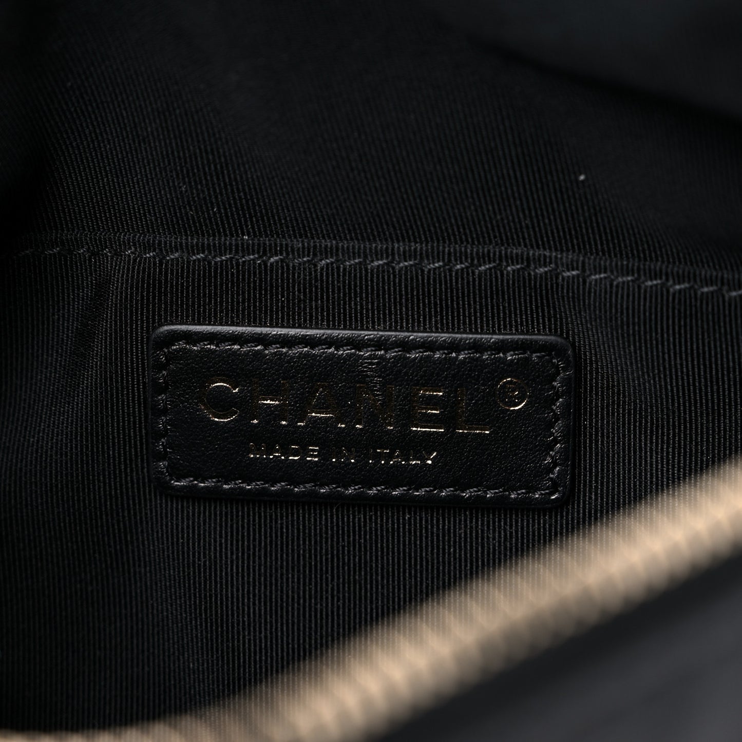 Lambskin Quilted Waist Bag Fanny Pack Black