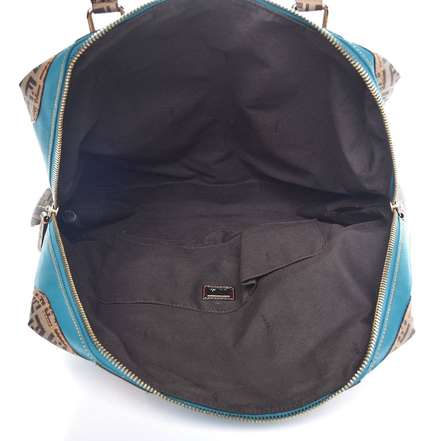 Canvas Zucca Zucchino Spalmati Large B Mix Tote Teal Tobacco