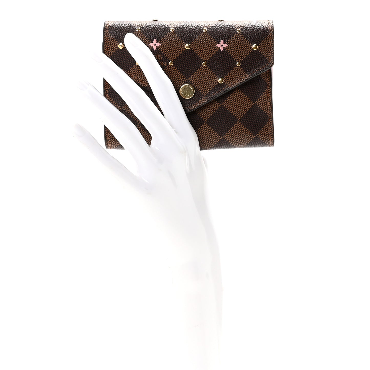 Damier Ebene Studded Victorine Wallet