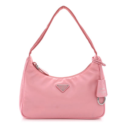 Prada Tessuto Nylon Saffiano Mini Re-Edition 2000 Bag Rosa 1 of 11