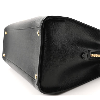 Salvatore Ferragamo Hammered Calfskin Today Satchel Black 9 of 9