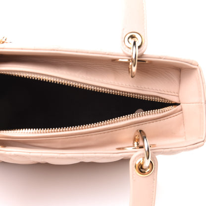 Christian Dior Lambskin Cannage Medium Lady Dior Rose Poudre 5 of 10