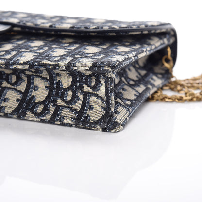 Christian Dior Oblique Saddle Chain Pouch Blue 10 of 12
