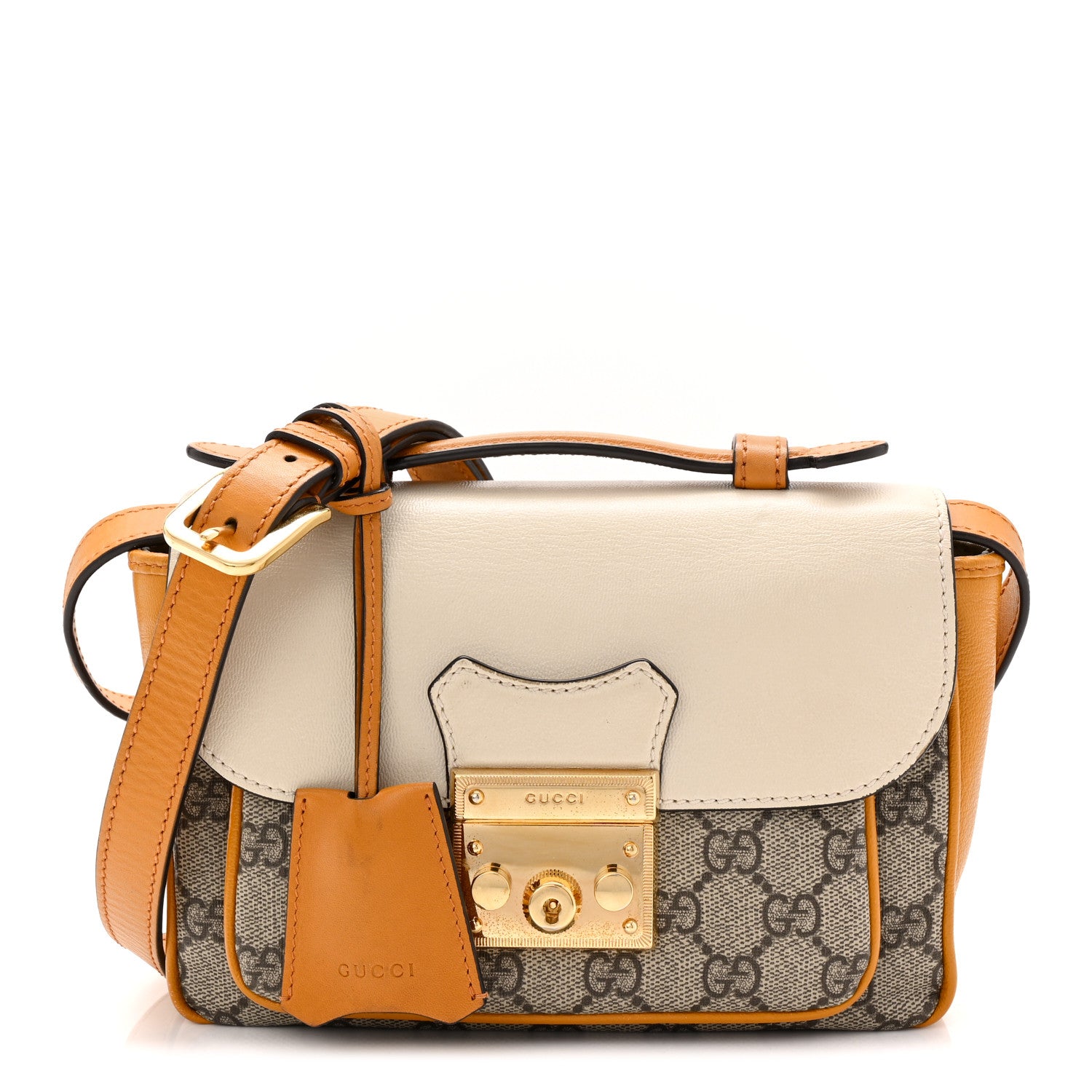 Gucci GG Supreme Monogram Calfskin Mini Padlock Flap Pocket