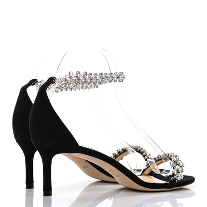 Jimmy Choo Crystal Suede Pumps 36.5 Black 4 of 7