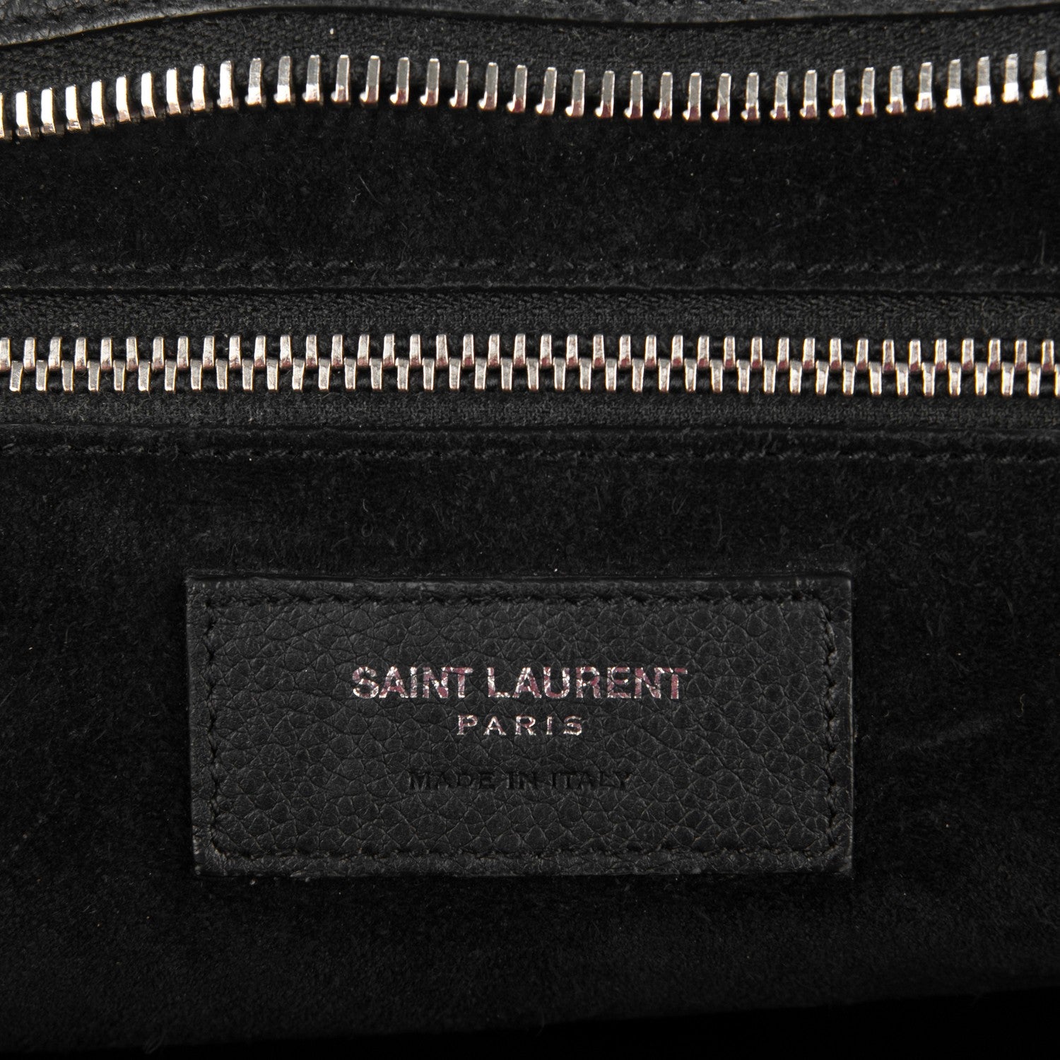 Saint Laurent Grained Calfskin Medium Cabas Rive Gauche Black 6 of 6