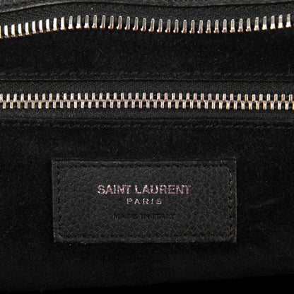 Saint Laurent Grained Calfskin Medium Cabas Rive Gauche Black 6 of 6