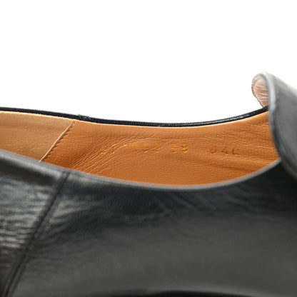 Gucci Goatskin Womens Horsebit Mid-Heel Loafers 38 Black 8 of 9