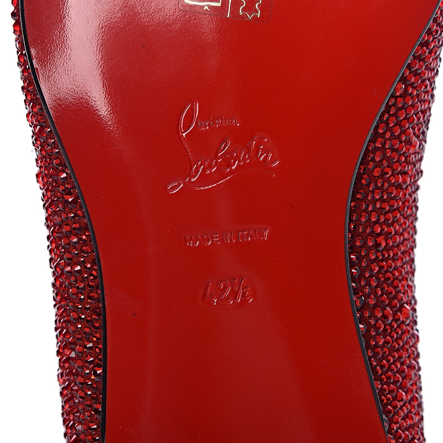 Strass Veau Velours Mens Dandelion Flat Loafers 42.5 Red