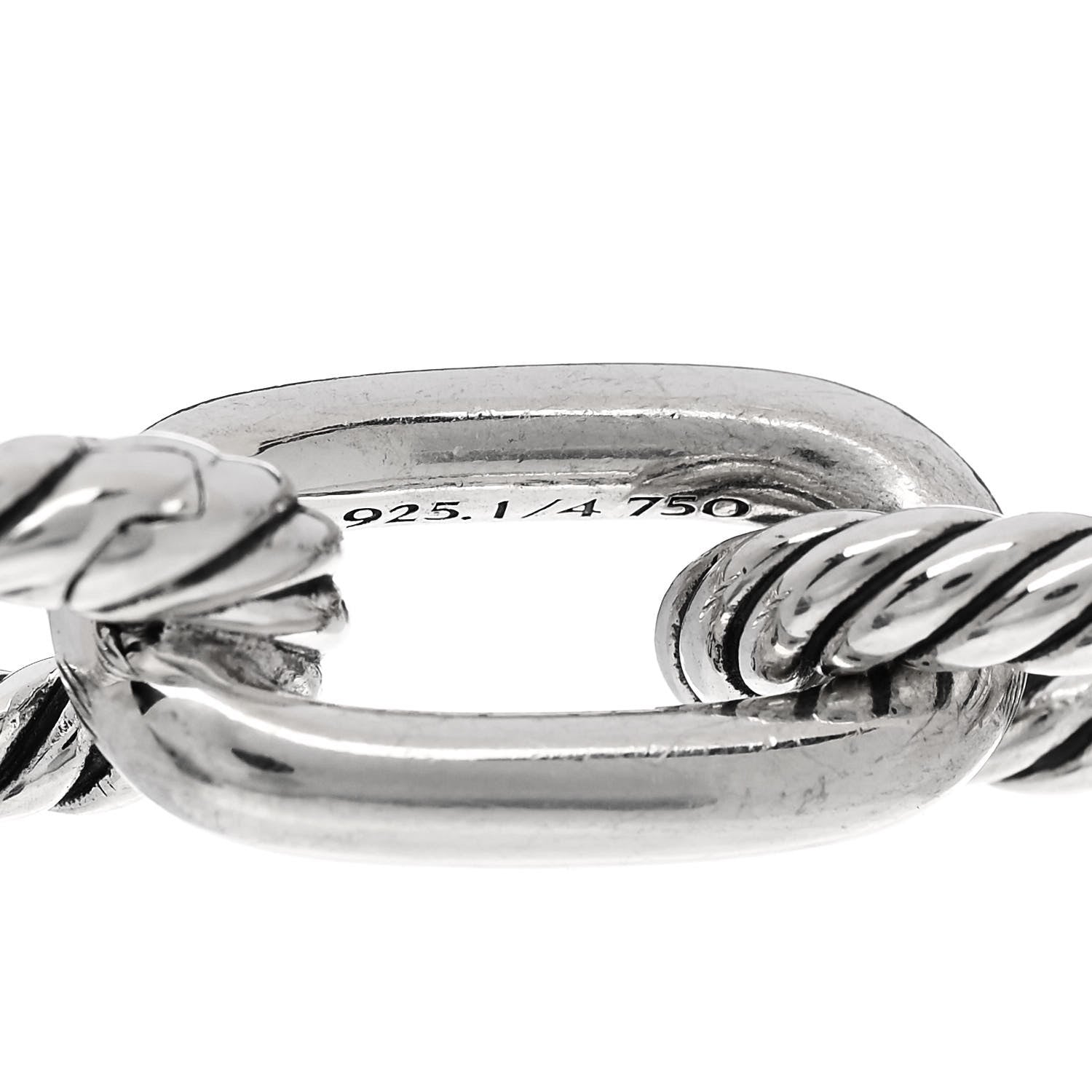 David Yurman Sterling Silver 18K Yellow Gold 11mm Madison Chain Bracelet 4 of 4