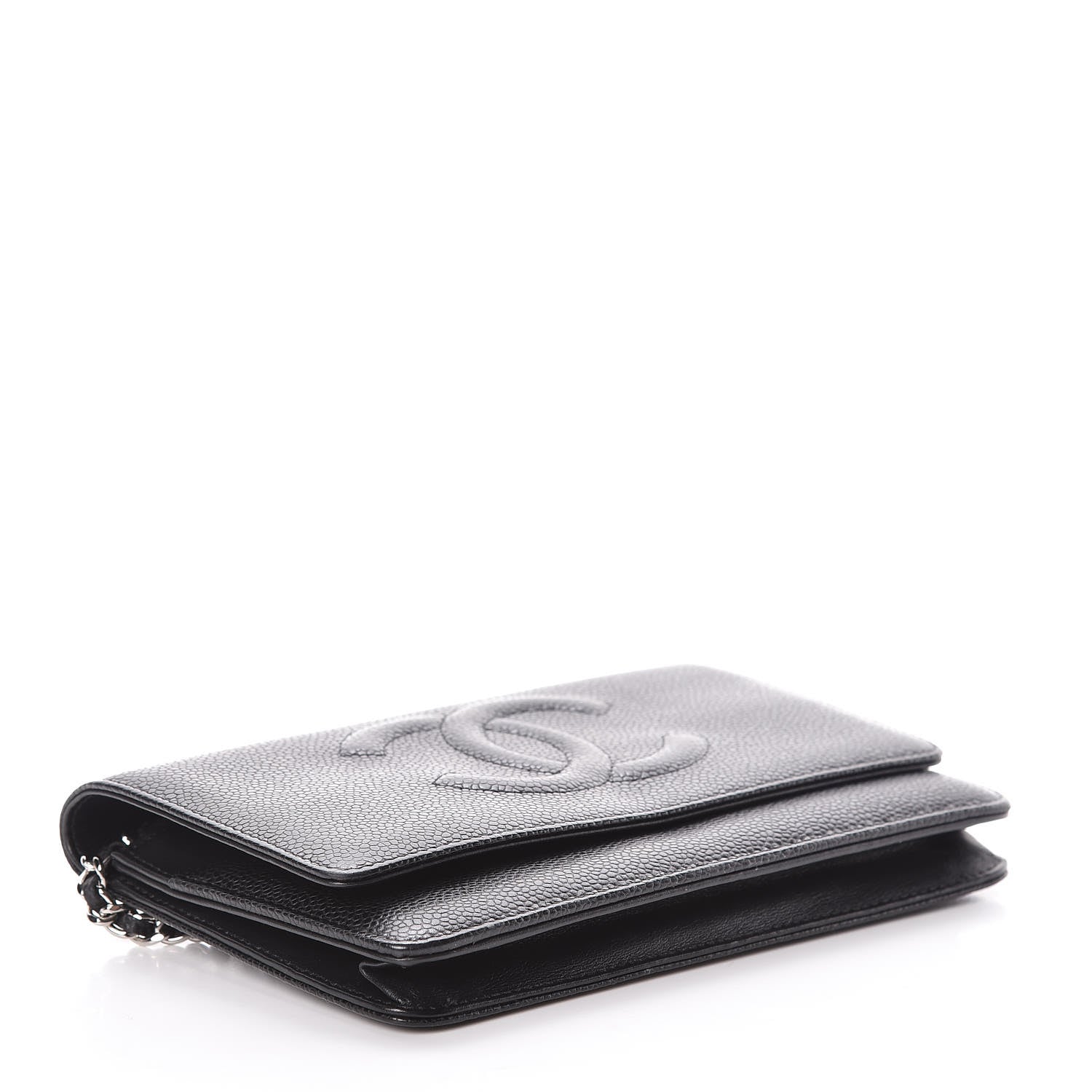 Chanel Caviar Timeless CC Wallet On Chain WOC Black 4 of 16