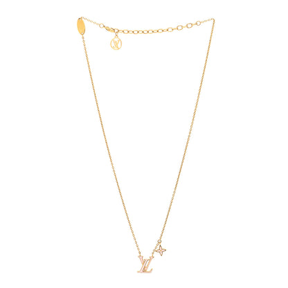 Louis Vuitton Enamel LV Iconic Necklace Gold Pink 3 of 6