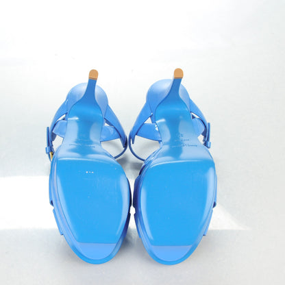 Saint Laurent Patent Tribute 75 Platform Sandals 35 Blue 5 of 9