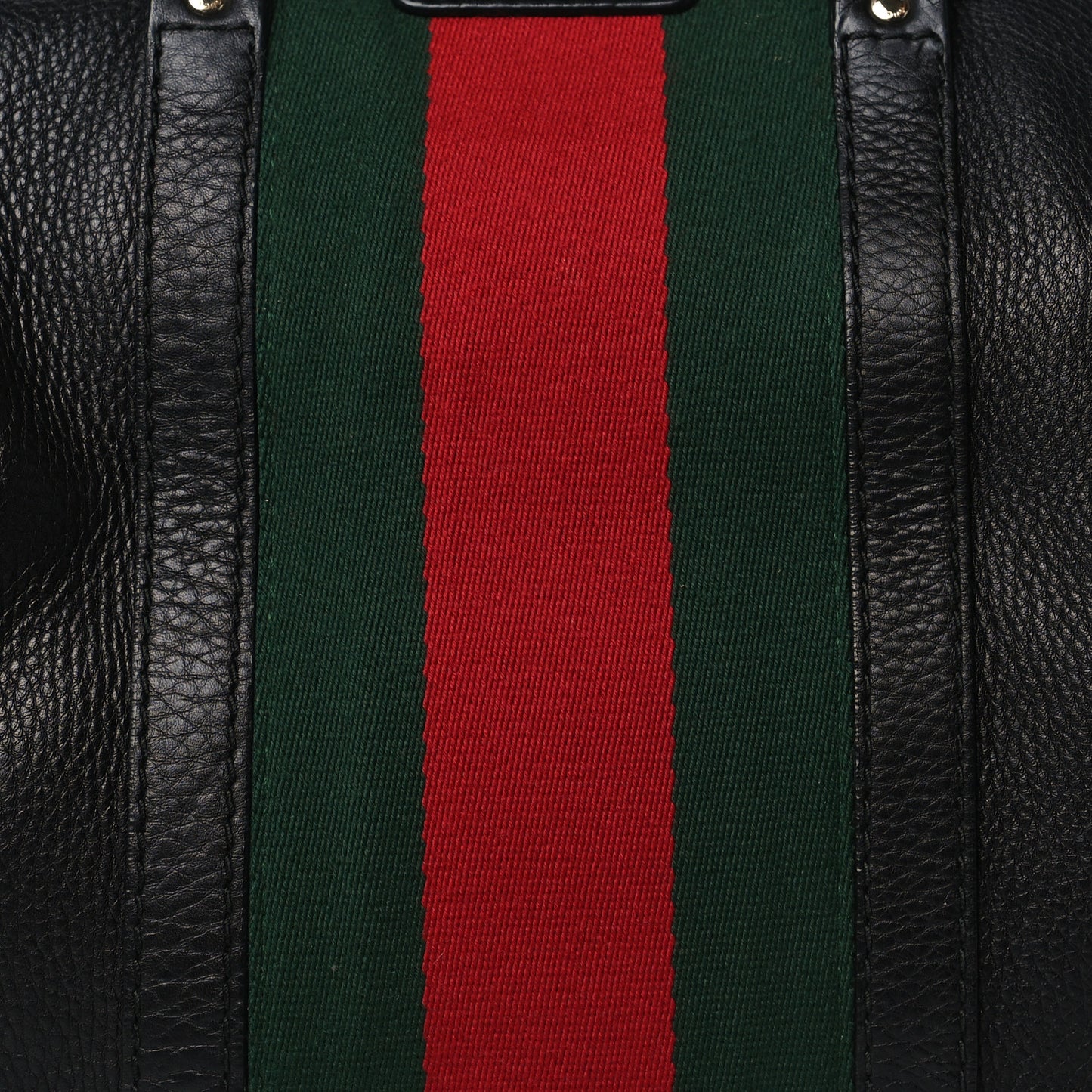 Calfskin Vintage Web Medium Boston Black
