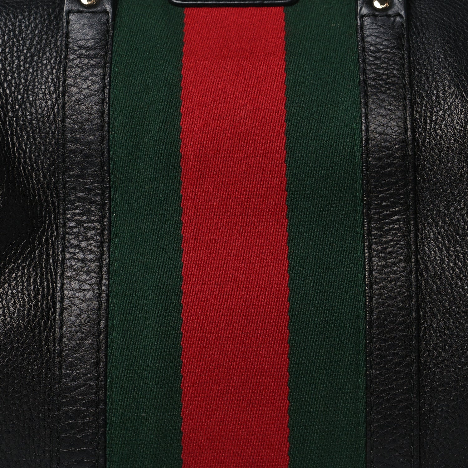 Gucci Calfskin Vintage Web Medium Boston Black 8 of 18
