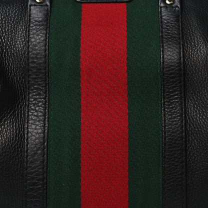Gucci Calfskin Vintage Web Medium Boston Black 8 of 18