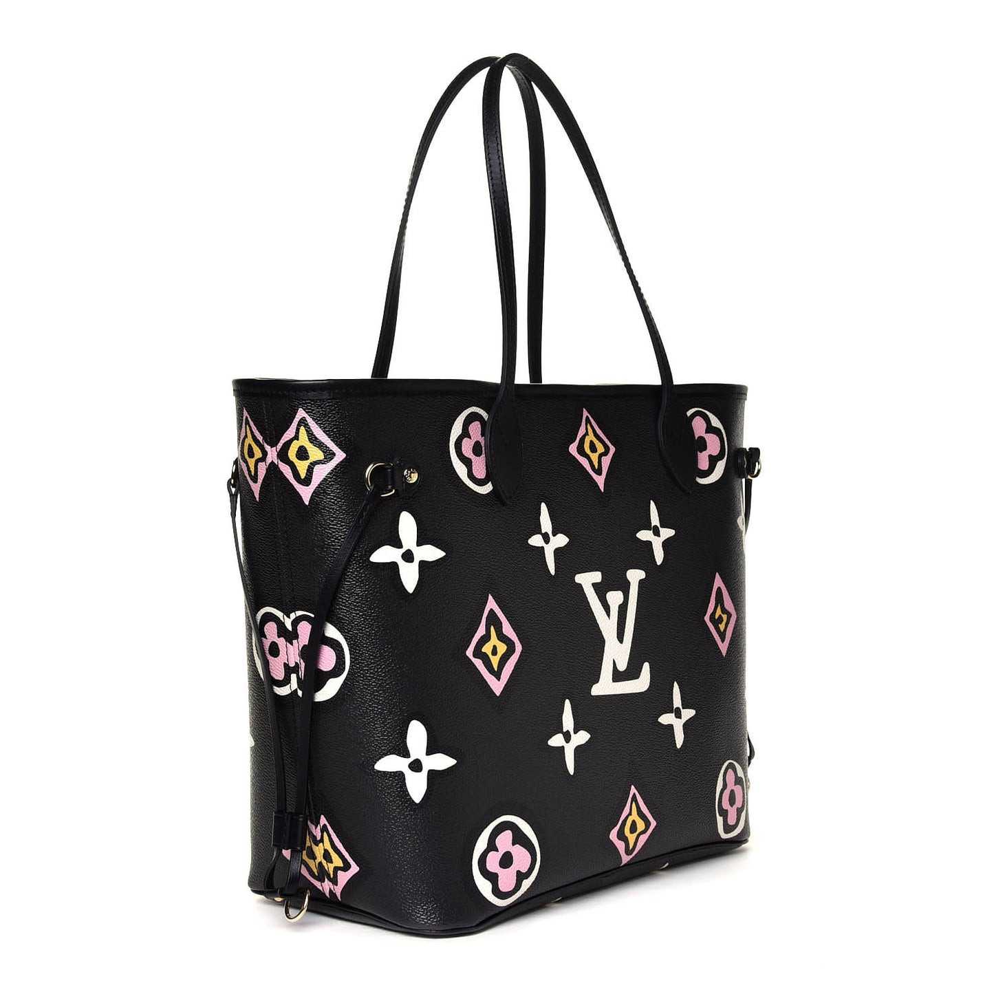 Monogram Giant Wild At Heart Neverfull MM Black