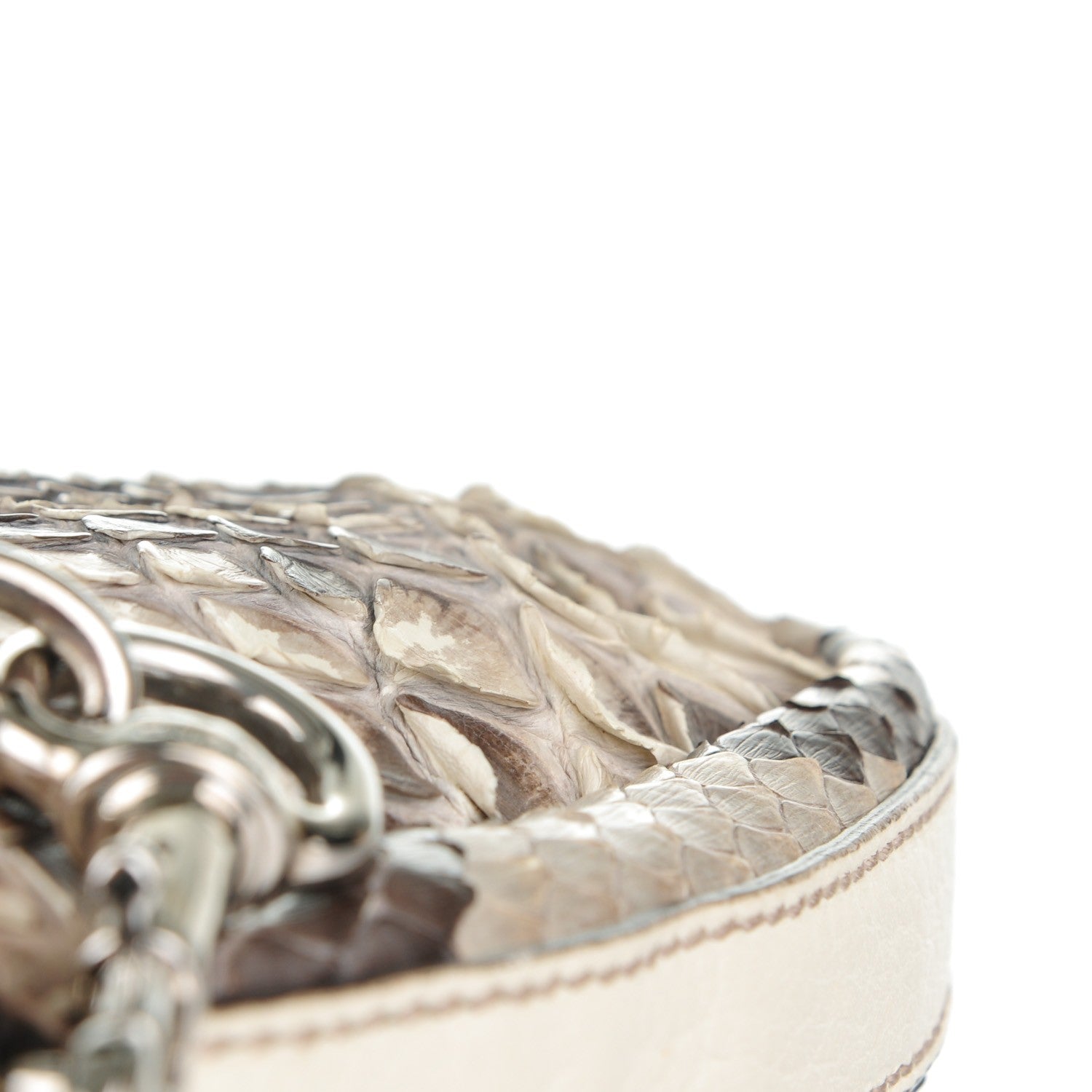 Gucci Python Bamboo Croisette Evening Bag Off White 8 of 9