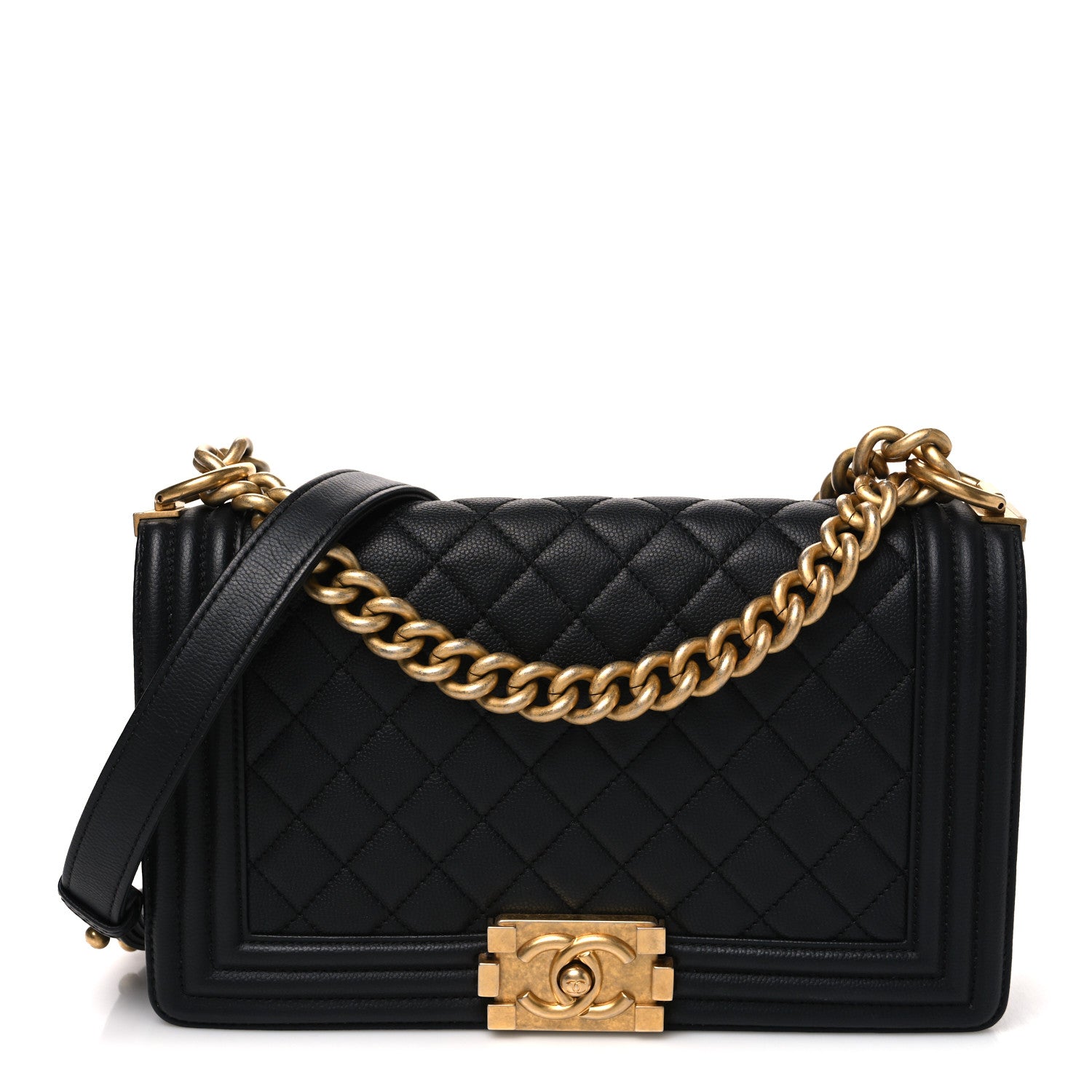 Chanel Caviar Quilted Medium Boy Flap Black 1 of 11