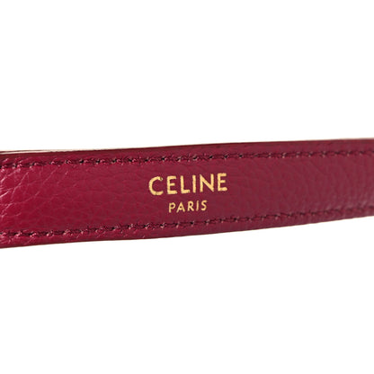 Celine Grained Calfskin Small 16 Top Handle Bag Rasberry 12 of 16