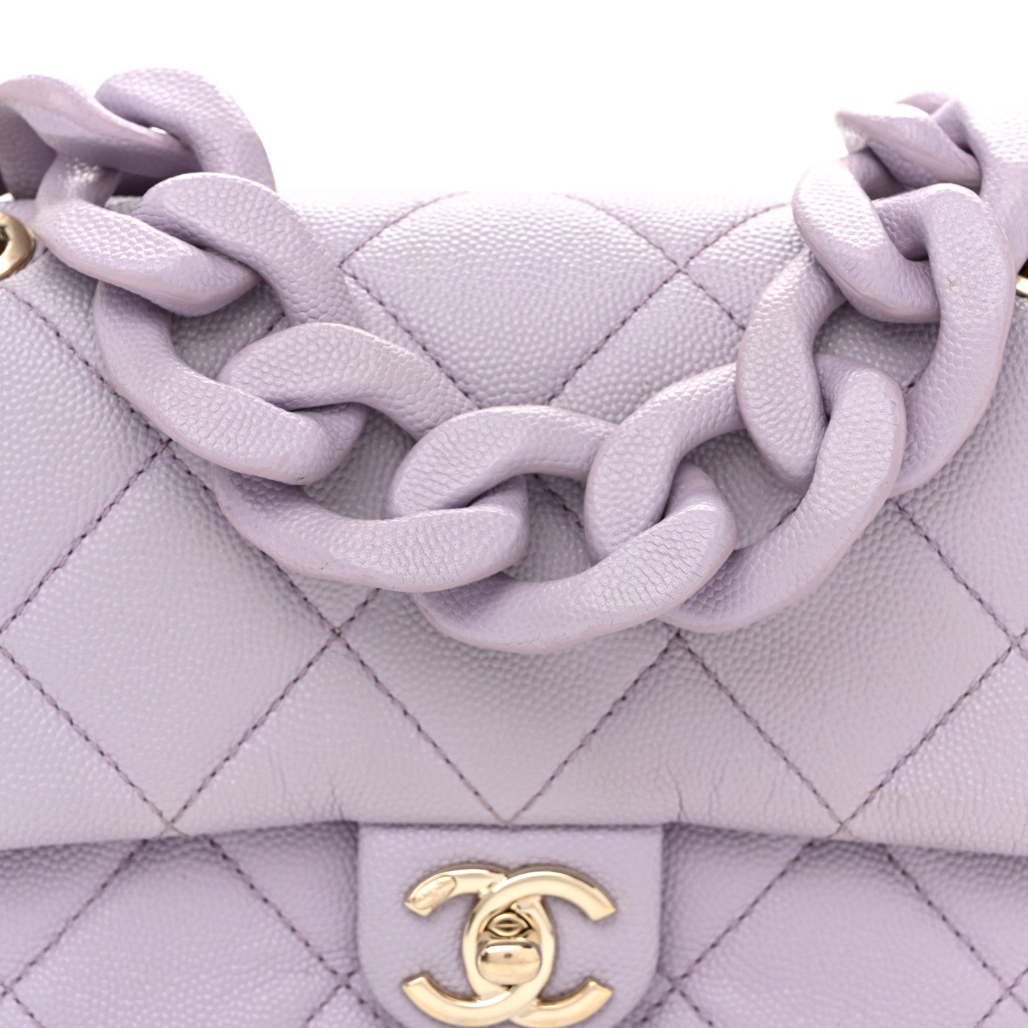 Chanel Caviar Quilted Funky Match Mini Flap Light Purple 8 of 10