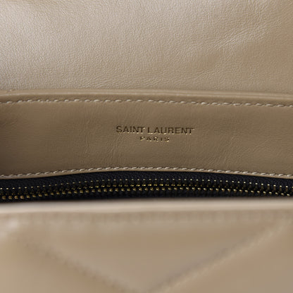 Saint Laurent Calfskin Y Quilted Monogram Toy Loulou Crossbody Bag Latte 9 of 11