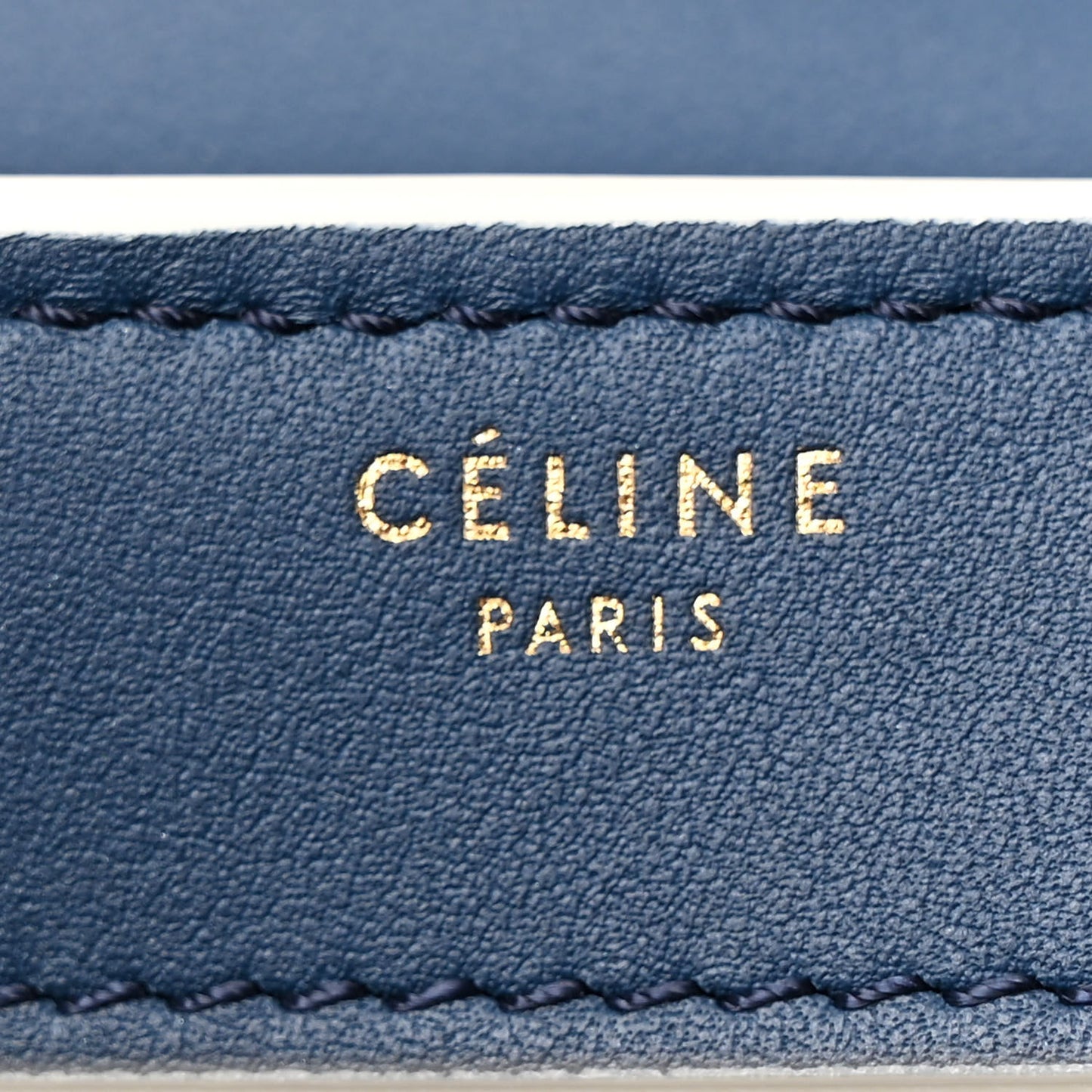 Drummed Calfskin Suede Small Trapeze  Blue