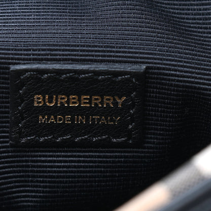 Burberry Calfskin Vintage Check Half Cube Crossbody Bag Black 6 of 9