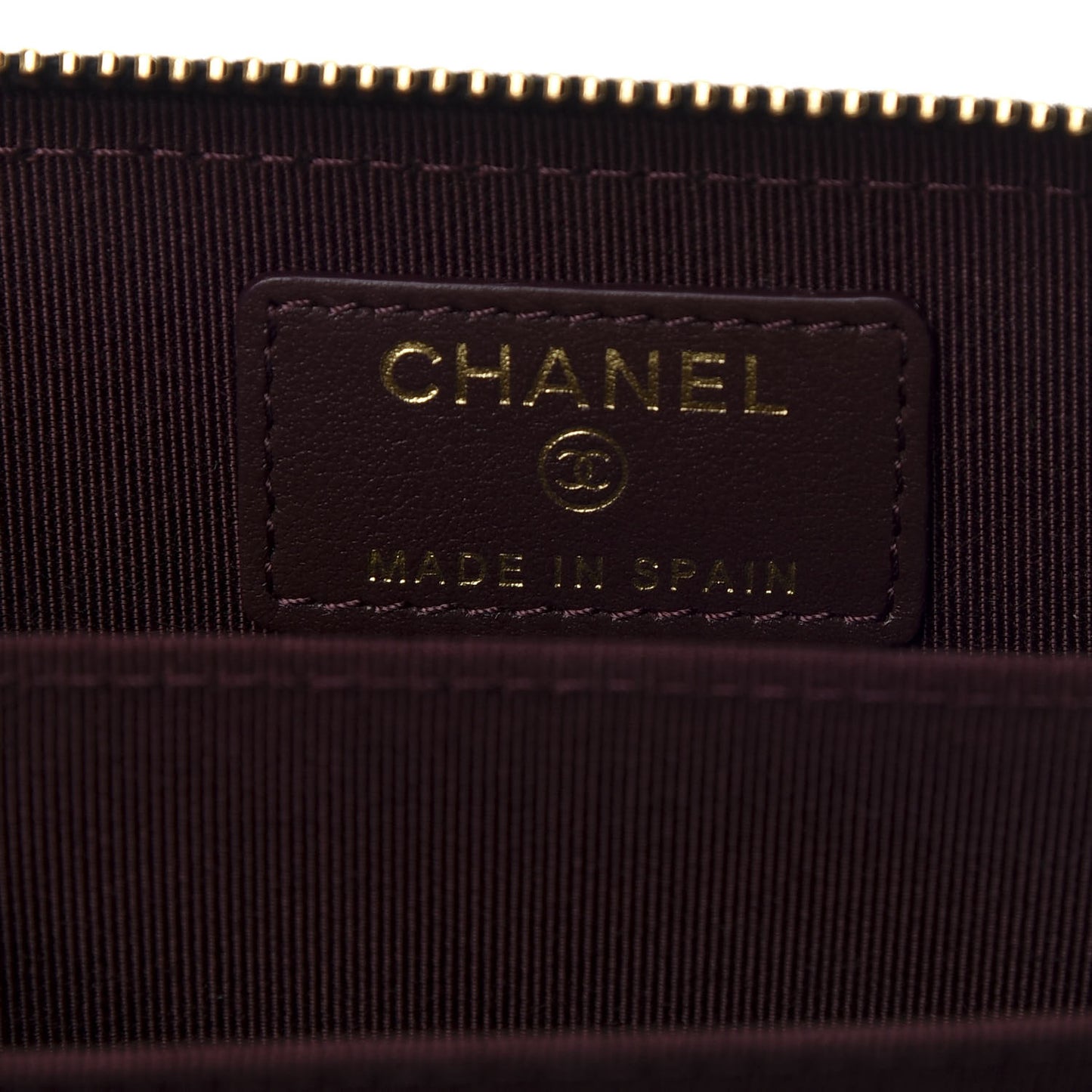 Caviar Quilted Zip Card Holder Black