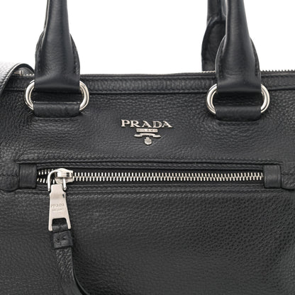 Prada Vitello Daino Shopping Satchel Black 9 of 12
