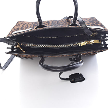 Saint Laurent Calf Hair Leopard Print Small Sac De Jour Black 5 of 11
