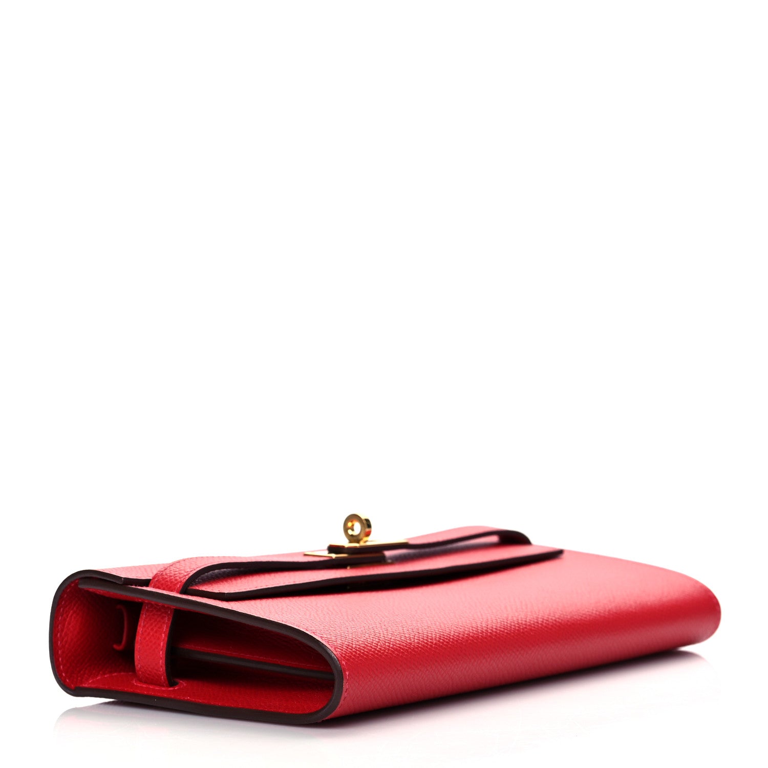 Hermes Epsom Kelly Wallet To Go Rouge Casaque 3 of 9