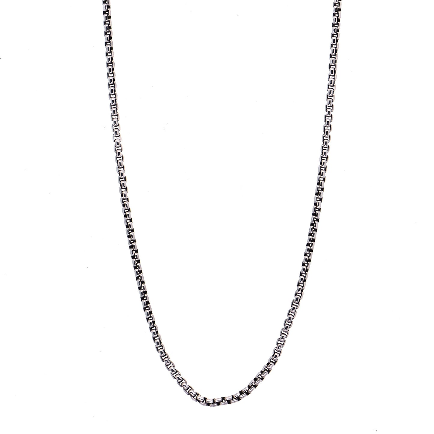 Sterling Silver 1.7mm Baby Box Chain Necklace 18"