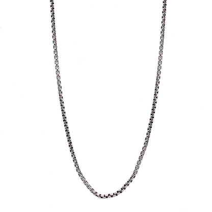 David Yurman Sterling Silver 1.7mm Baby Box Chain Necklace 18" 1 of 5