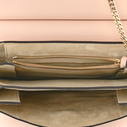 Chloe Calfskin Suede Medium Faye Shoulder Bag Cement Pink 5 of 10