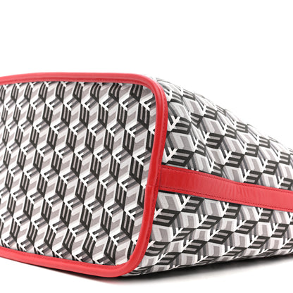 MCM Visetos Medium Liz Reversible Shopper Tote Candy Red 16 of 17