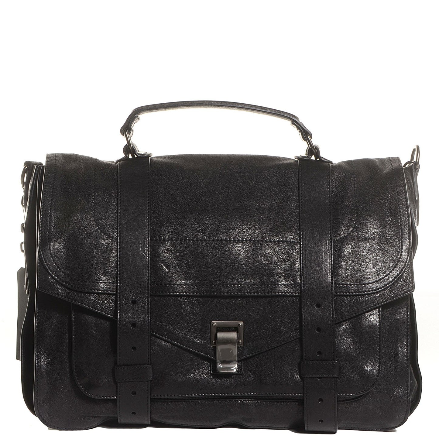 Lambskin PS1 Large Satchel Black
