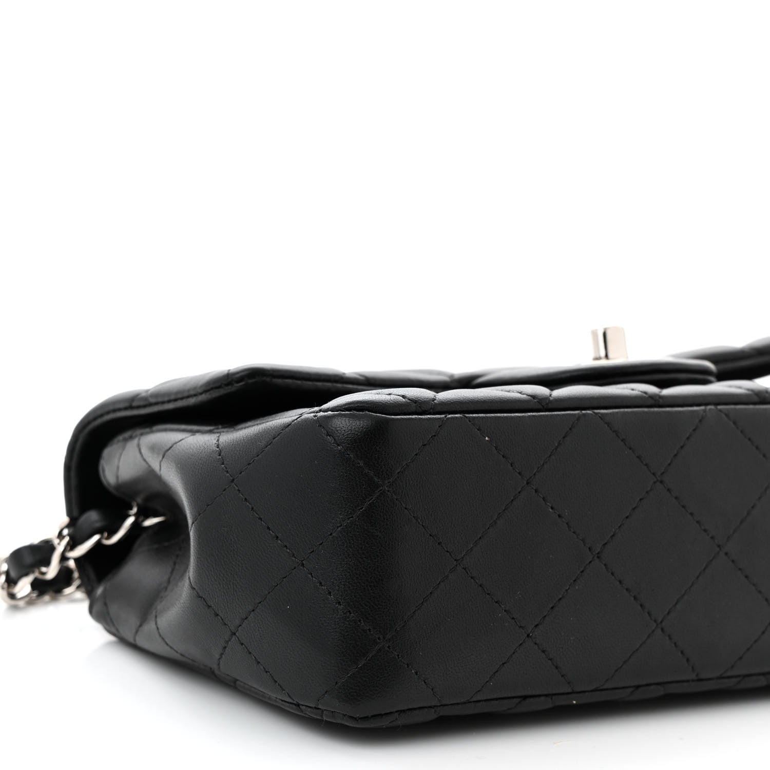 Chanel Lambskin Quilted Mini Rectangular Flap Black 9 of 10