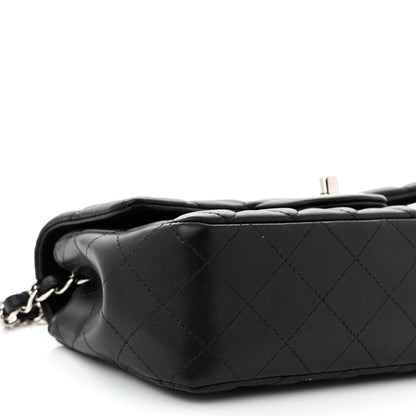 Chanel Lambskin Quilted Mini Rectangular Flap Black 9 of 10