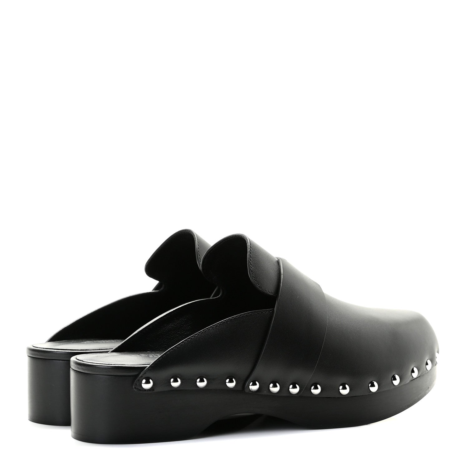Hermes Calfskin Calya Mules 37 Black 4 of 9