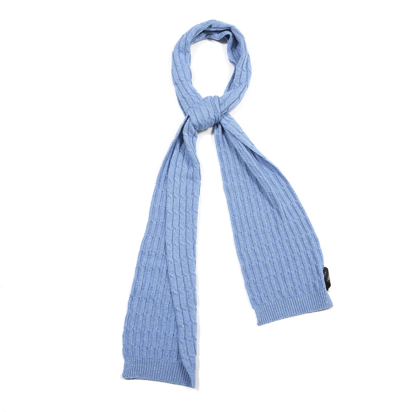 Wool Knit Shine Reg Scarf Bluette Sky Blue