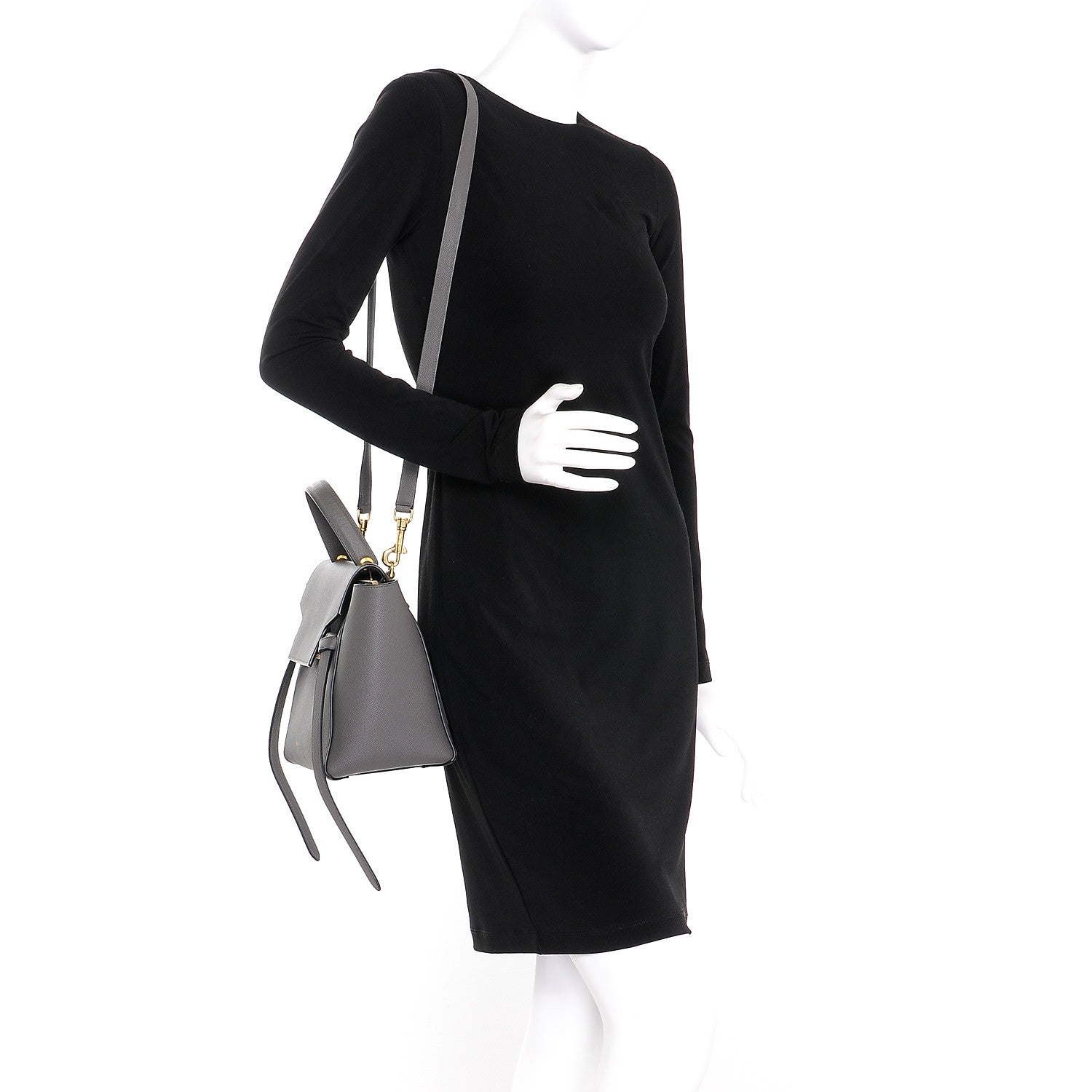 Celine Baby Grained Calfskin Micro Belt Bag Grey 2 of 7