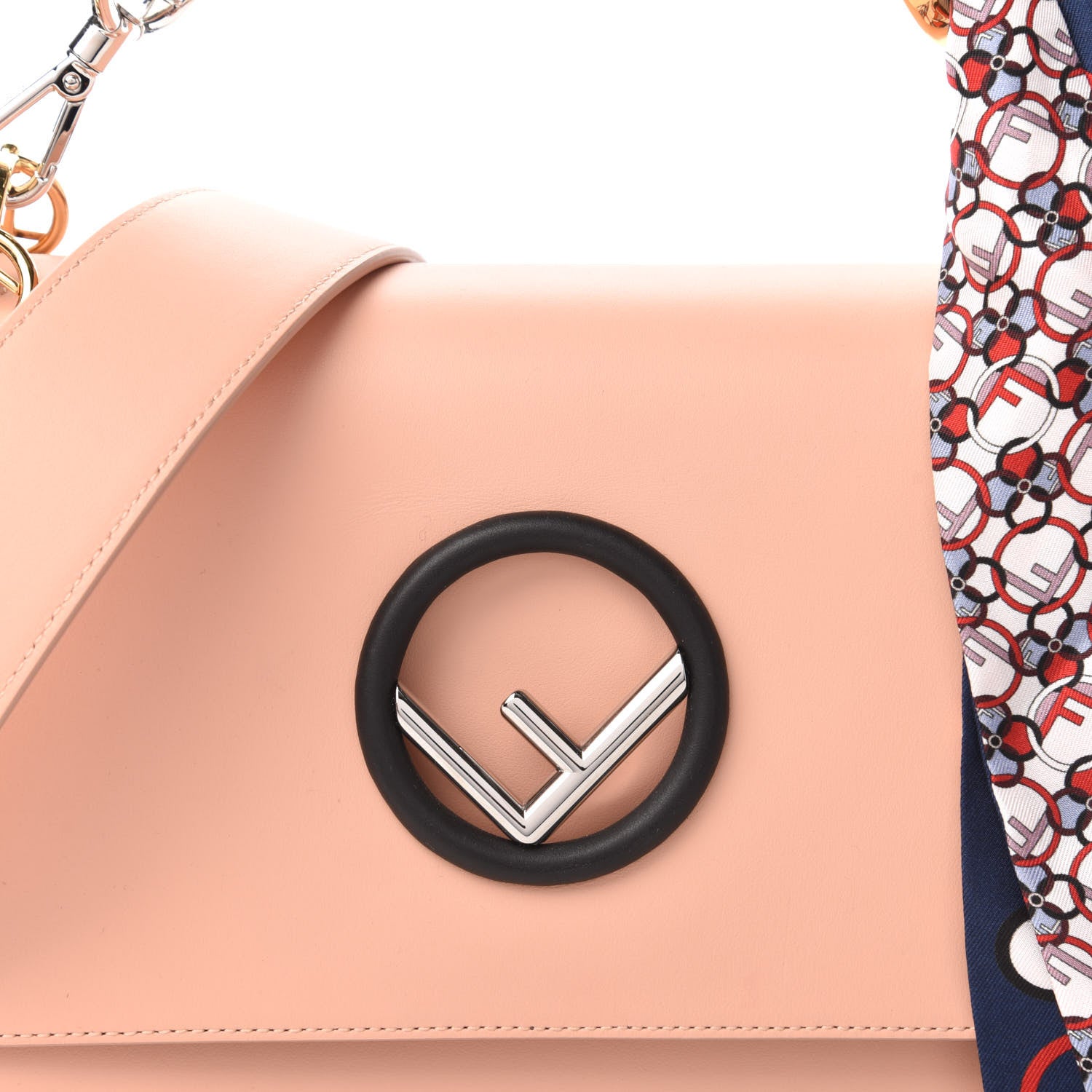Fendi Vitello Century F is Fendi Kan I Shoulder Bag Baby Pink Black 11 of 11