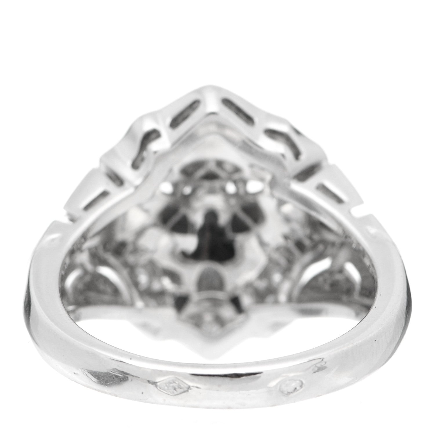Chanel 18K White Gold Diamond Sous Le Signe Du Lion Ring 54 7 10 of 16