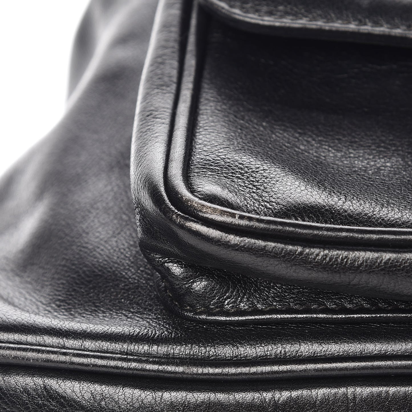 Calfskin Bamboo Backpack Black