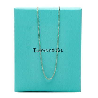 Tiffany 18K Rose Gold Beaded Chain Necklace 20" 6 of 6