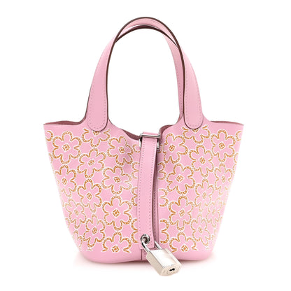 Hermes Swift Micro Lucky Daisy Picotin Lock Mauve Sylvestre 1 of 13