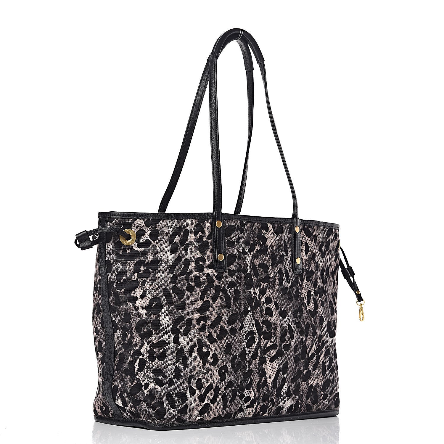 MCM Visetos Medium Project Reversible Shopper Tote Black 6 of 15