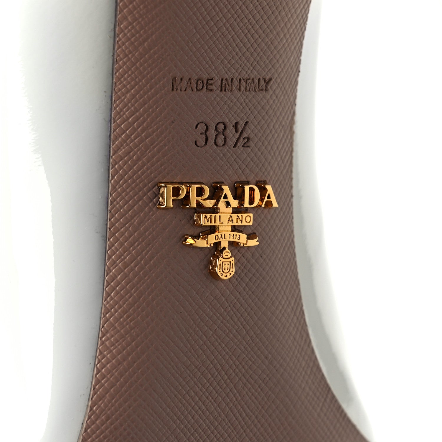Prada Vernice Pumps 38.5 White 6 of 7